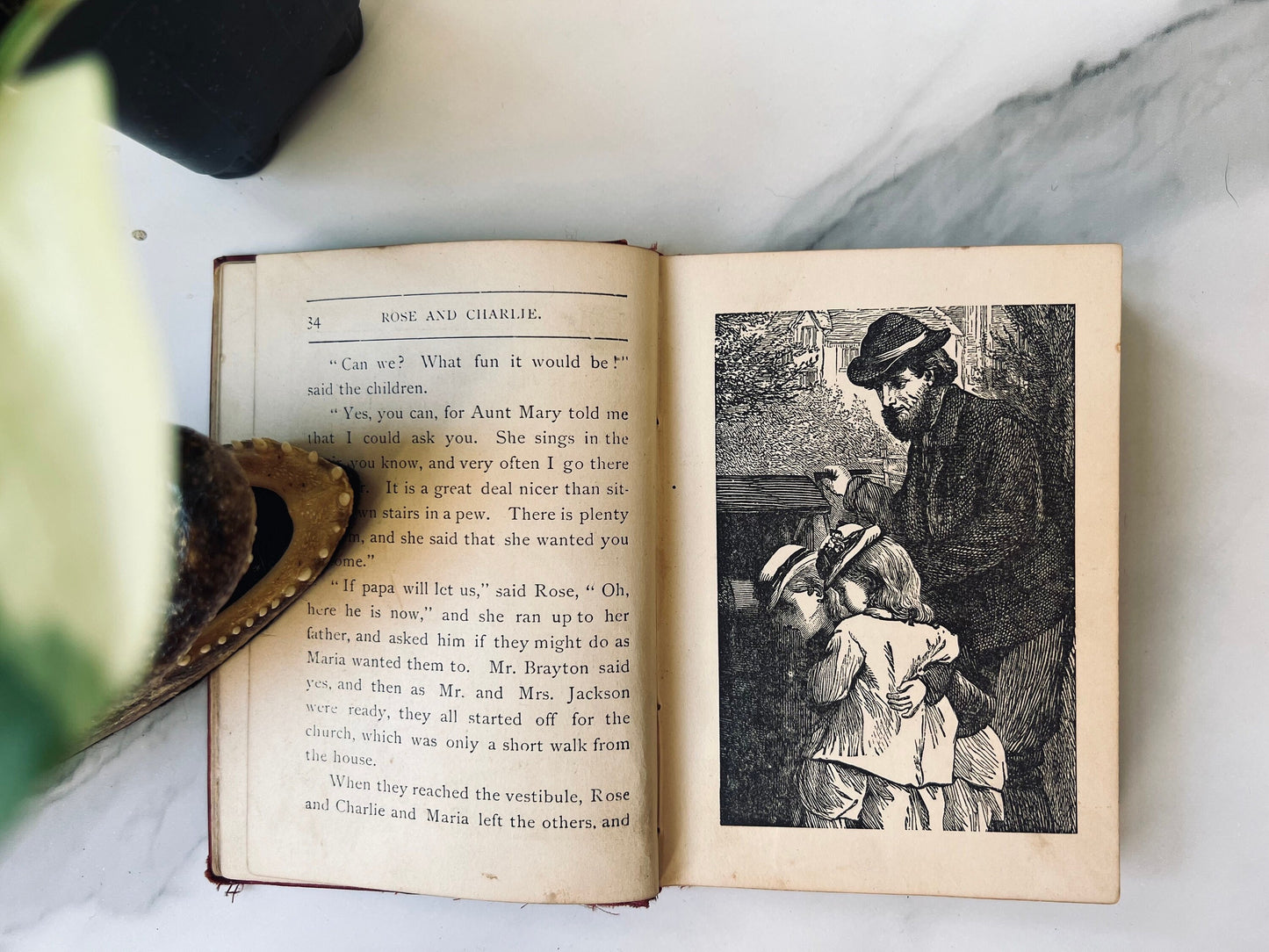 Illustrated 1877 Rose & Kate; Victorian Book; Children’s Book; Storybook