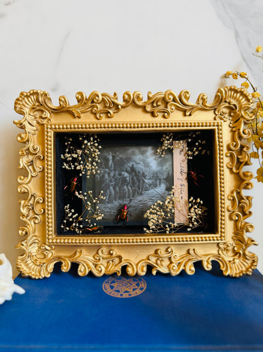 Hawthorne - Real Beetle Art; Real Antique Glass Slide