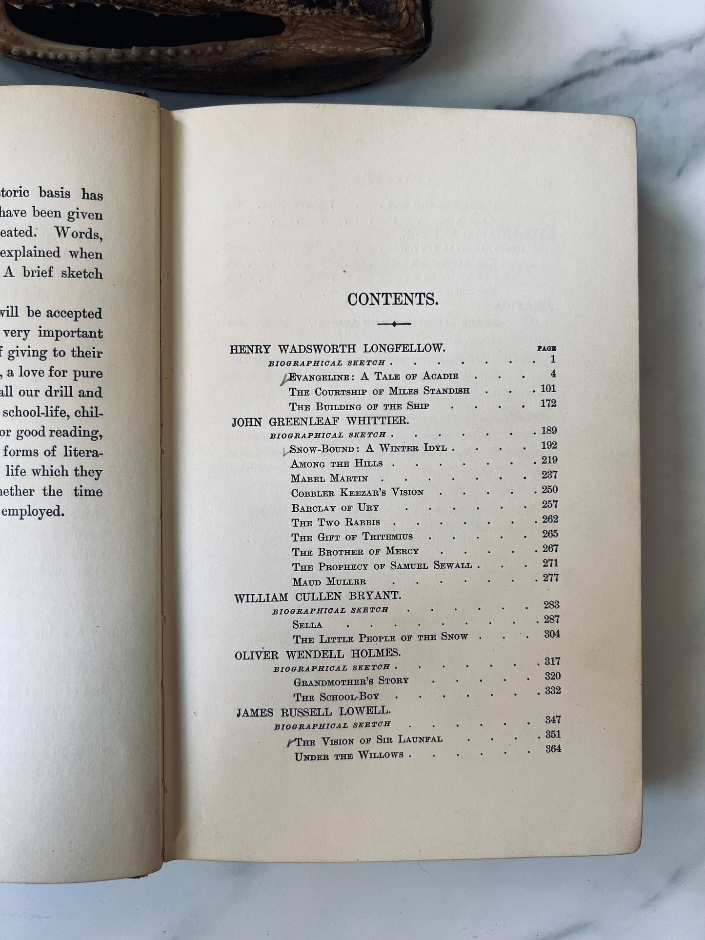 1892 American Poems: Longfellow; Whittier; Bryant; Holmes; Lowell; Emerson